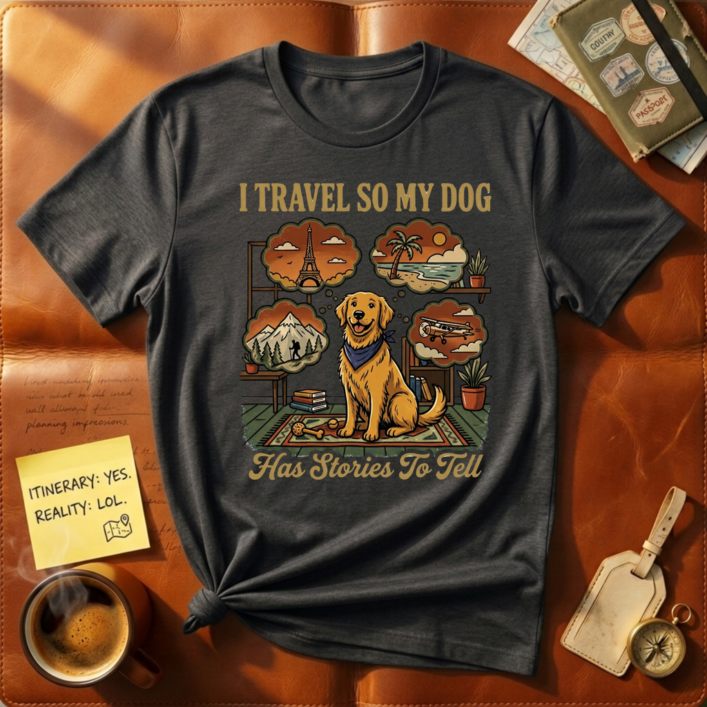 I Travel So My Dog  Has Stories To Tell T-Shirt