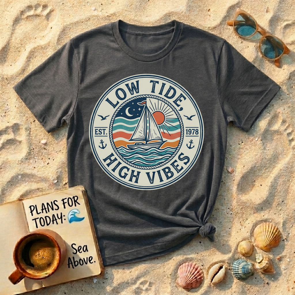 Low Tide High Vibes Vintage T-Shirt
