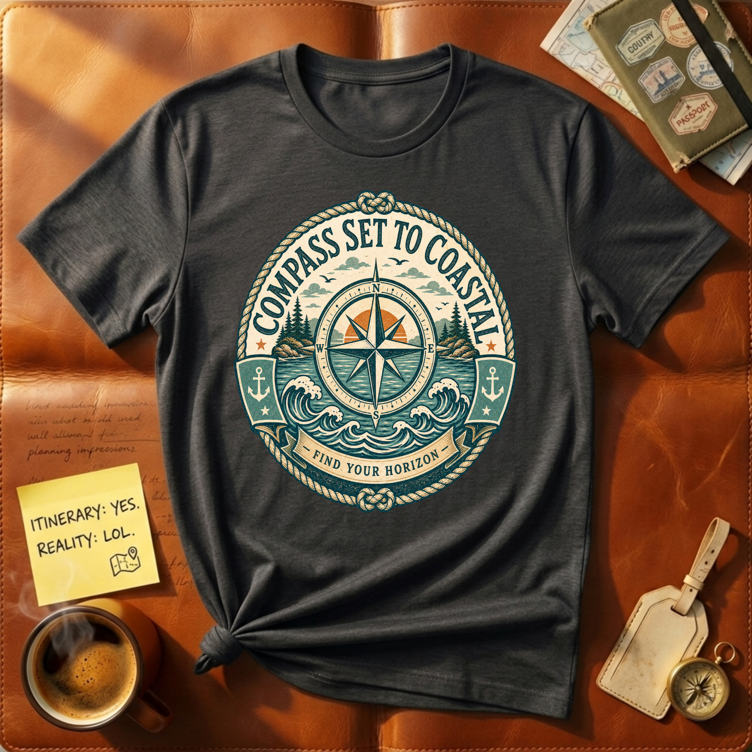 Compass Set To Coastal T-Shirt
