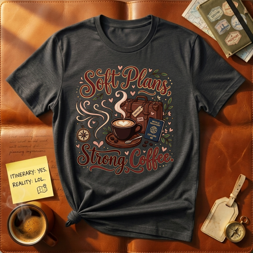 Soft Plans Strong Coffee T-Shirt