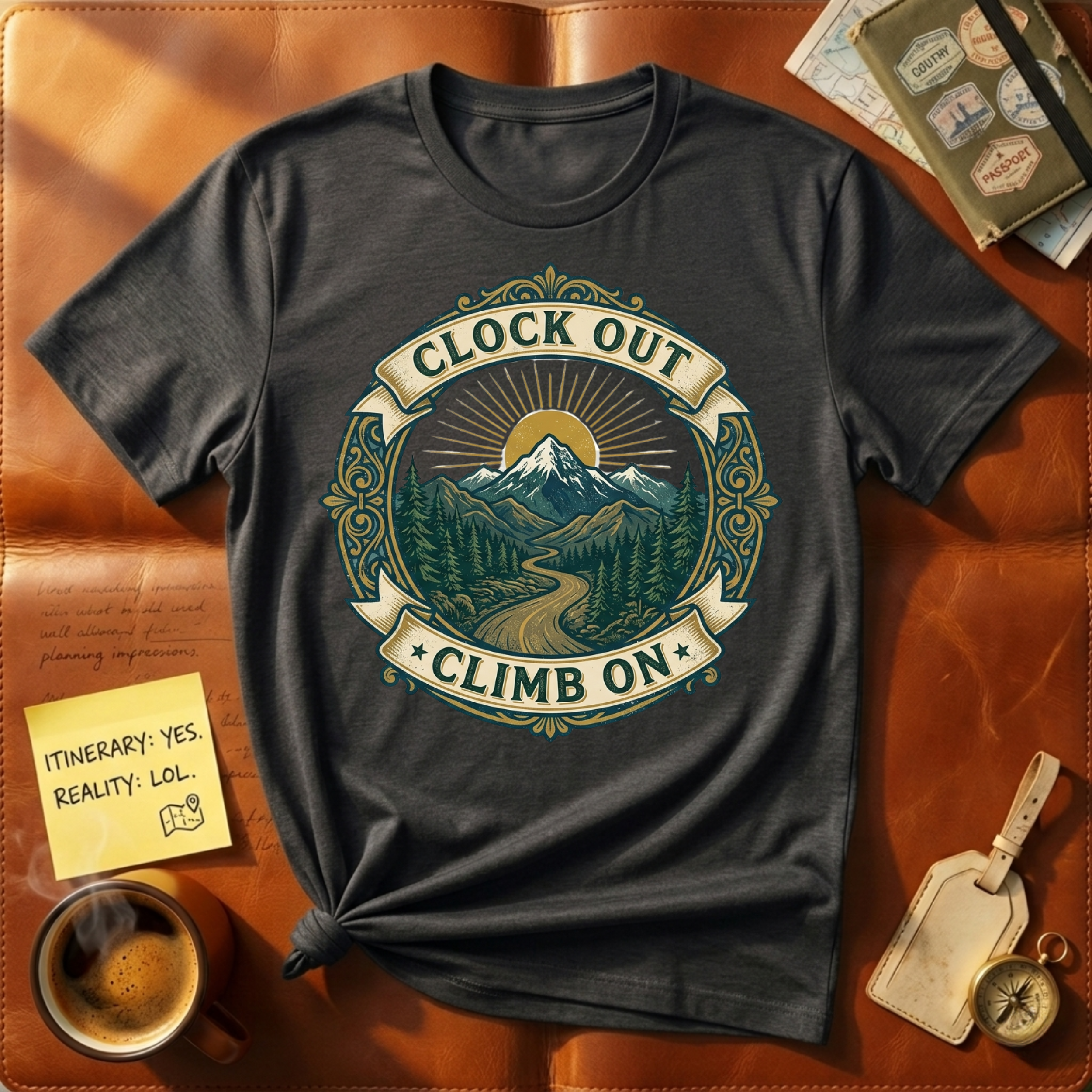 Clock Out Climb On T-Shirt