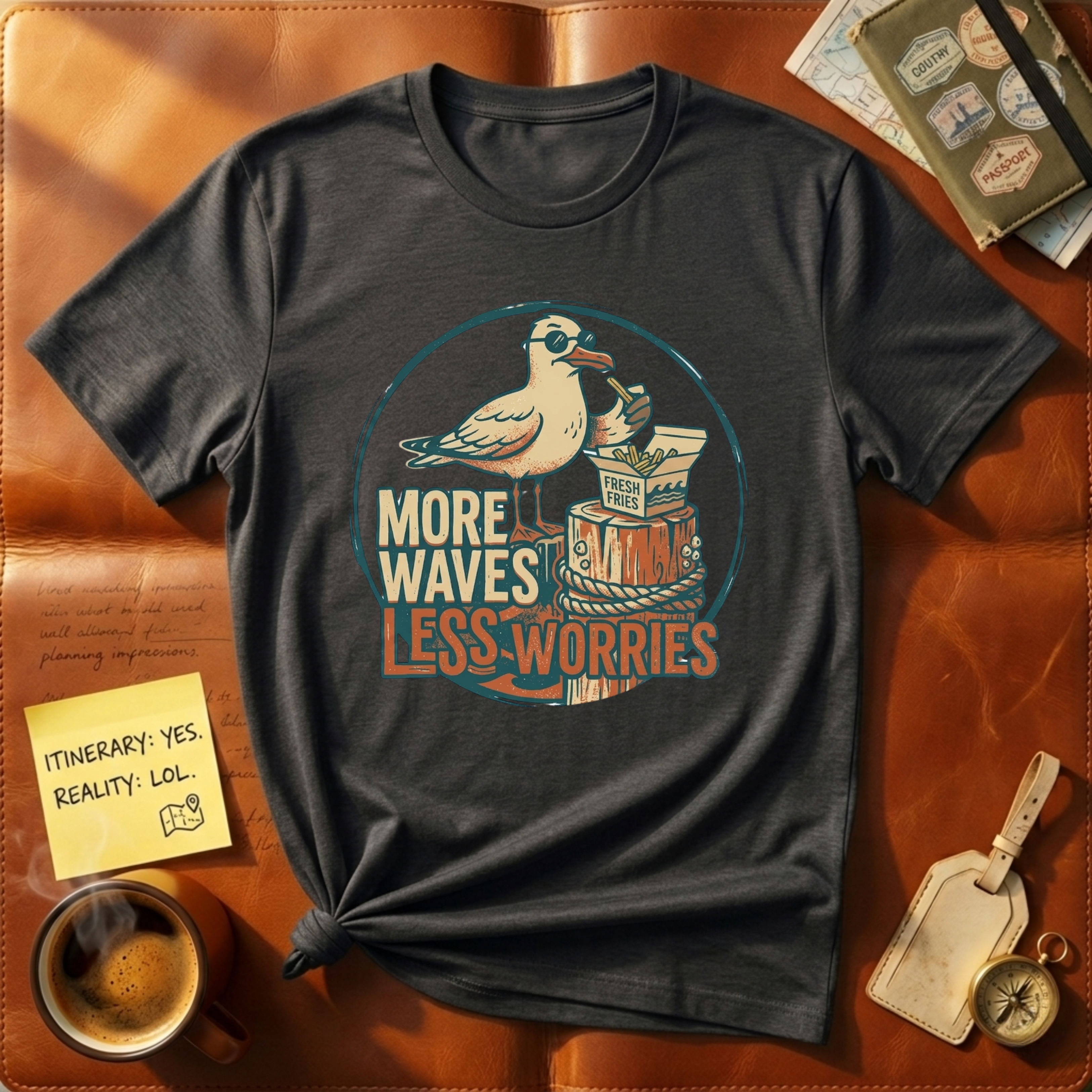 More Waves Less Worries T-Shirt