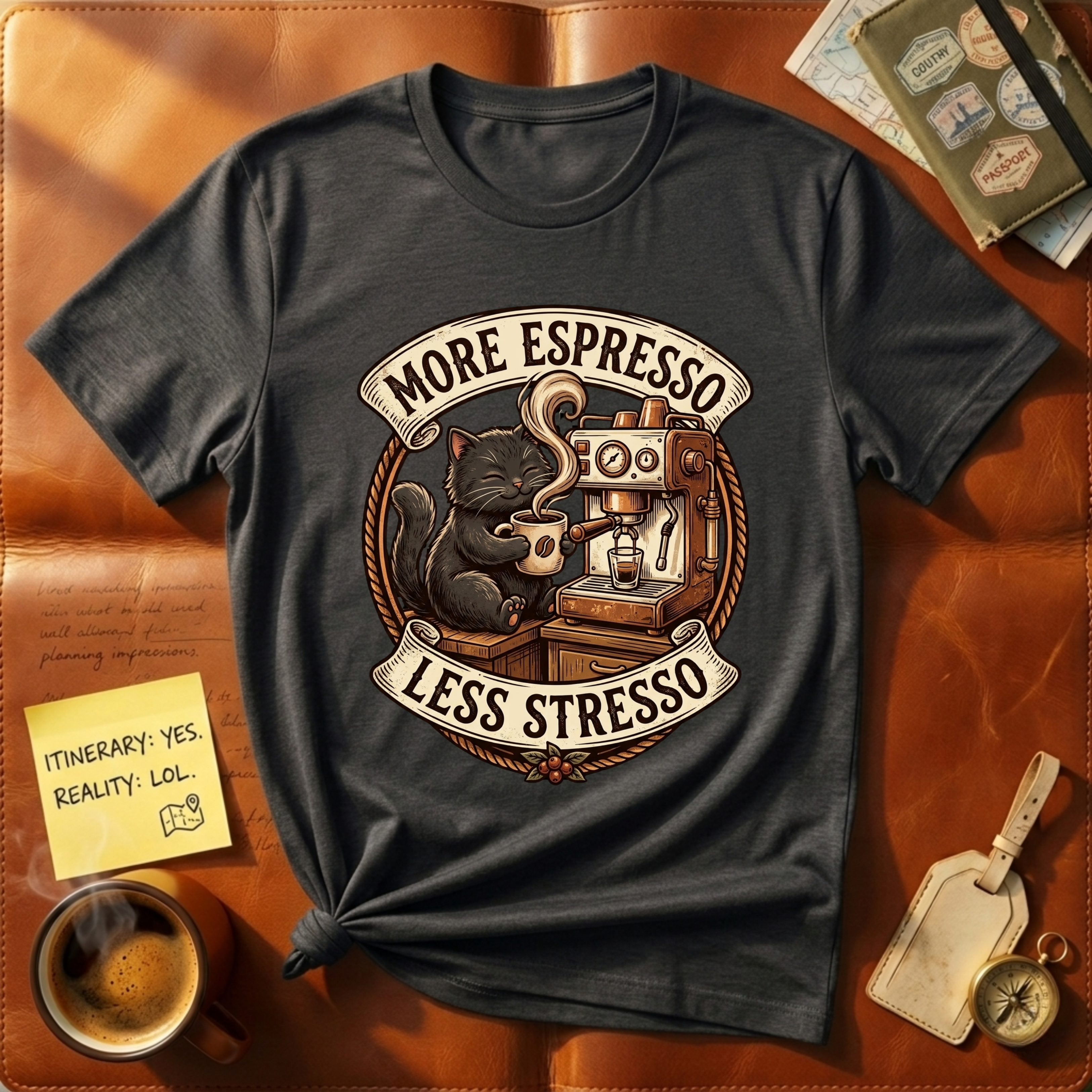 More Espresso Less Stresso T-Shirt