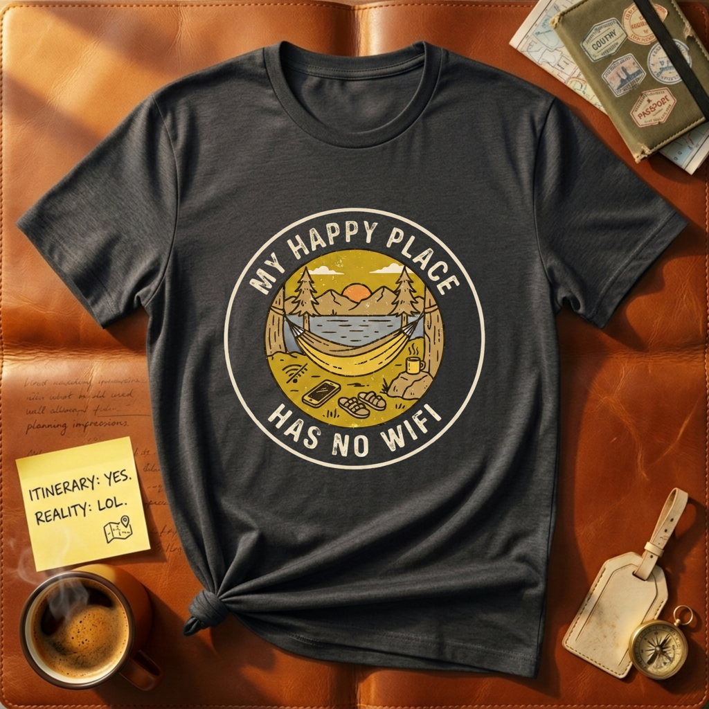 My Happy Places Has No Wifi T-Shirt