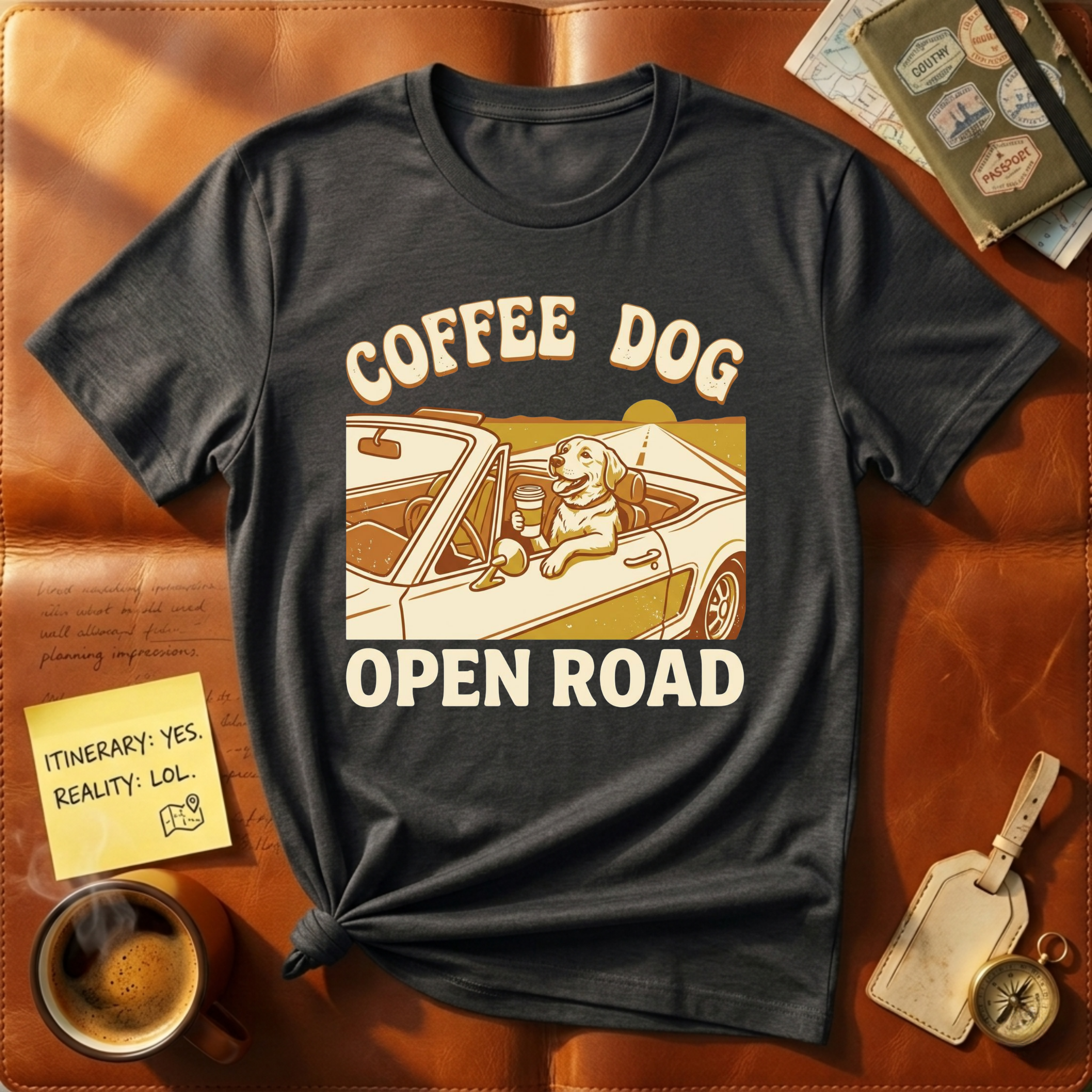 Coffee Dog Open Road T-Shirt