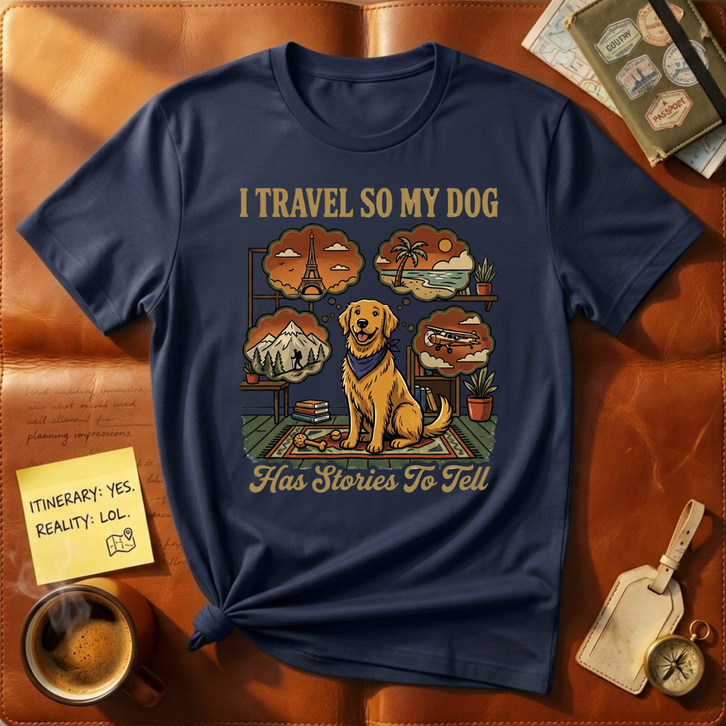 I Travel So My Dog  Has Stories To Tell T-Shirt