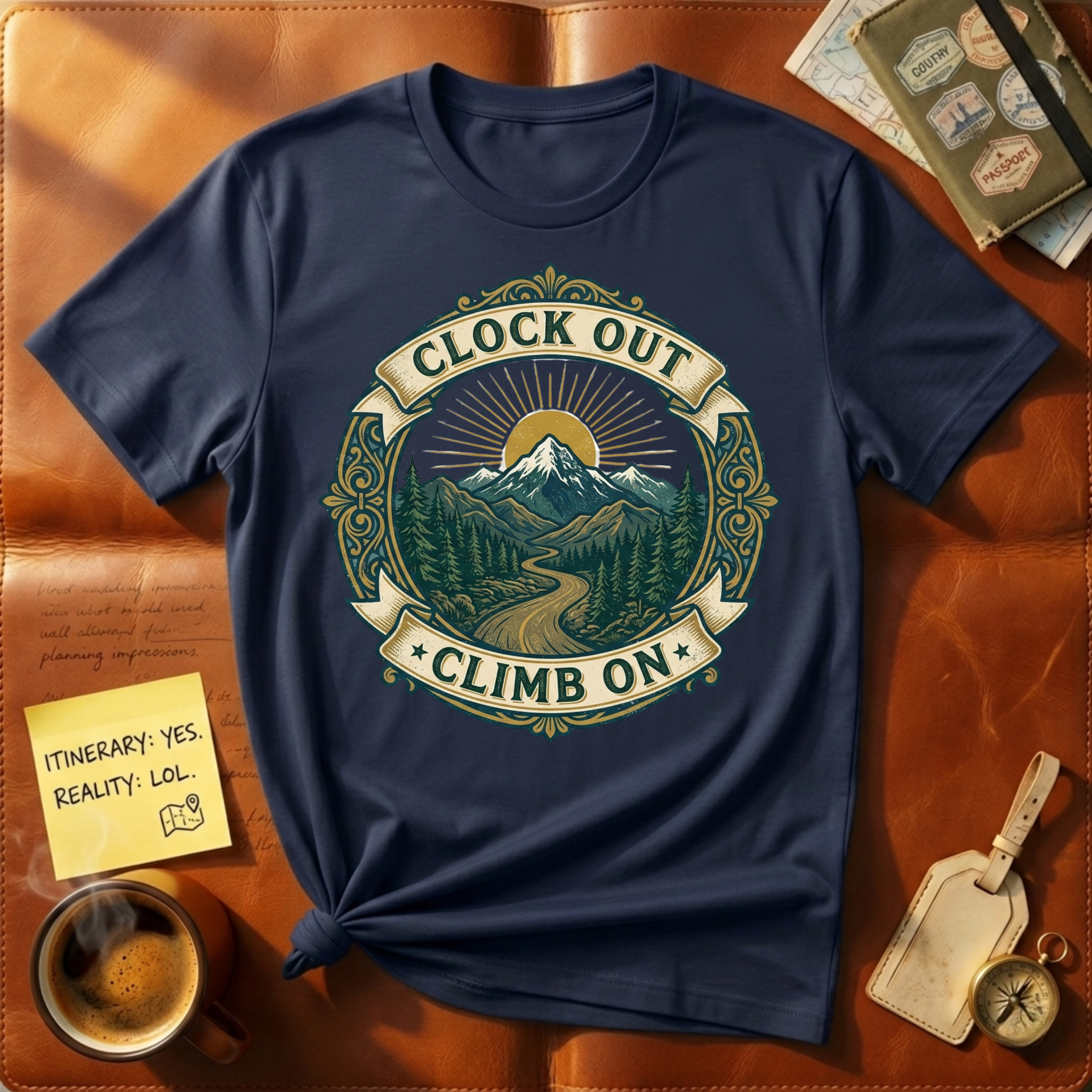 Clock Out Climb On T-Shirt