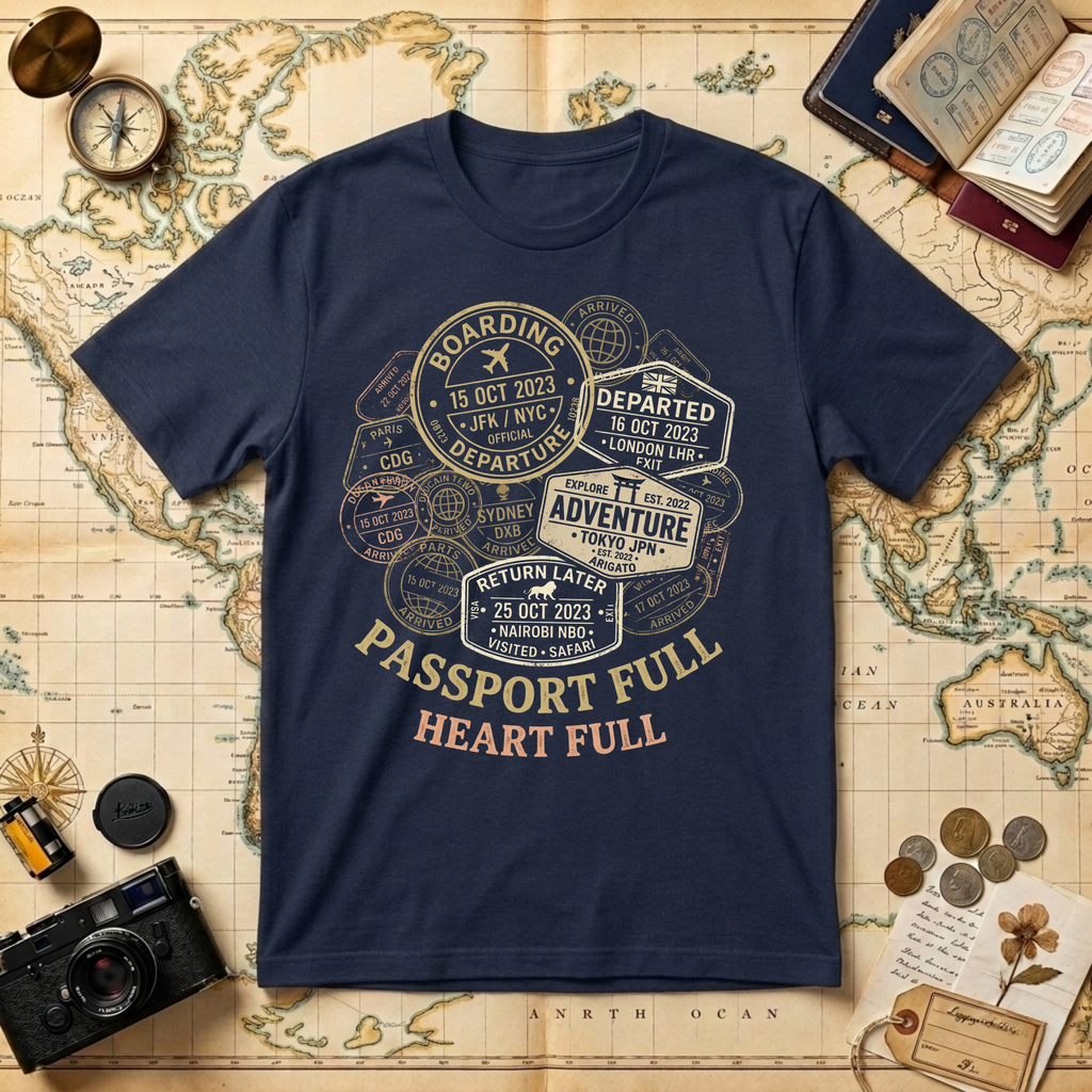 Passport Full Heart Full T-Shirt