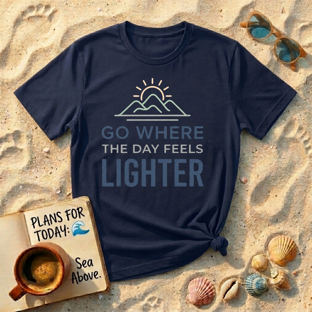 Go Somewhere the Day Feels Lighter T-Shirt