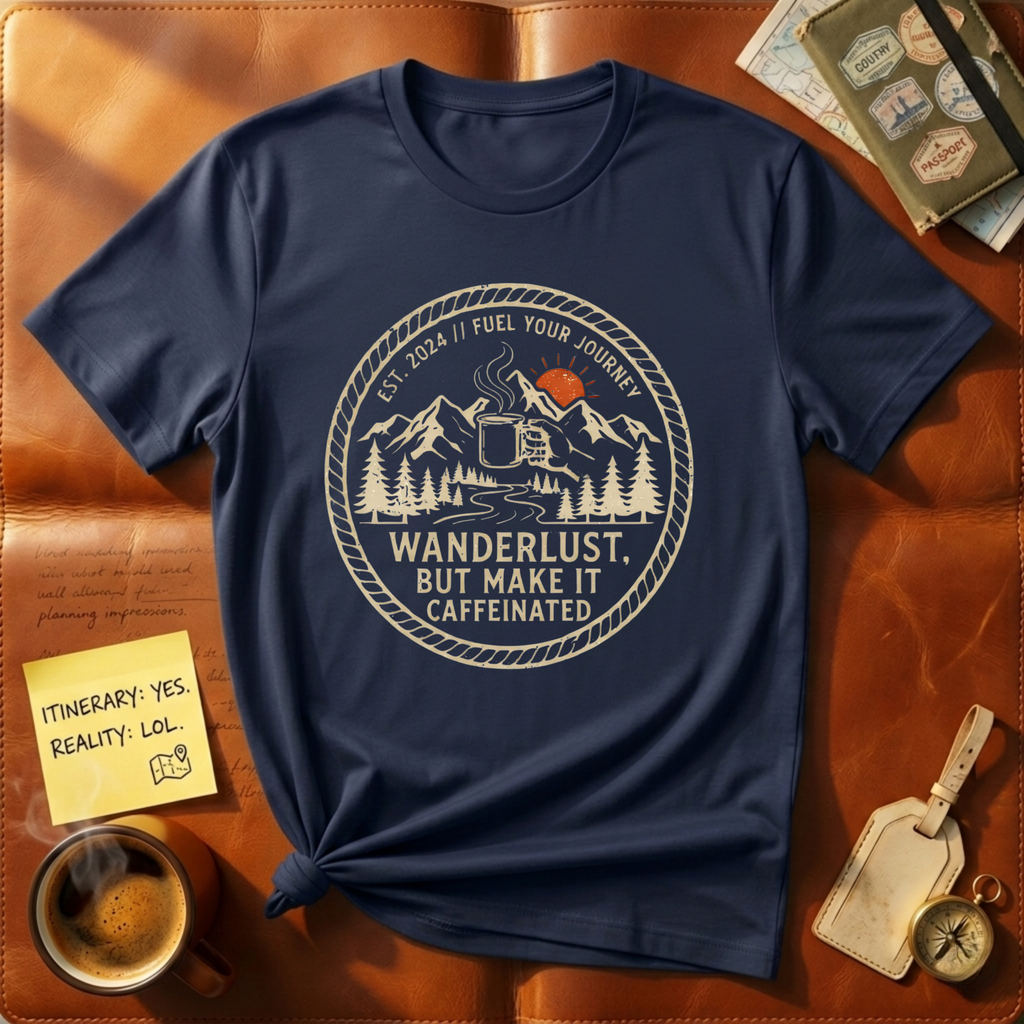 Caffeinated Wanderlust T-Shirt
