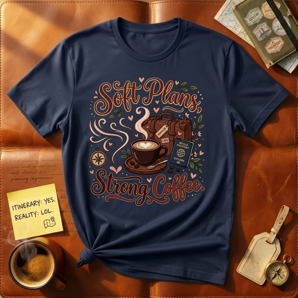 Soft Plans Strong Coffee T-Shirt