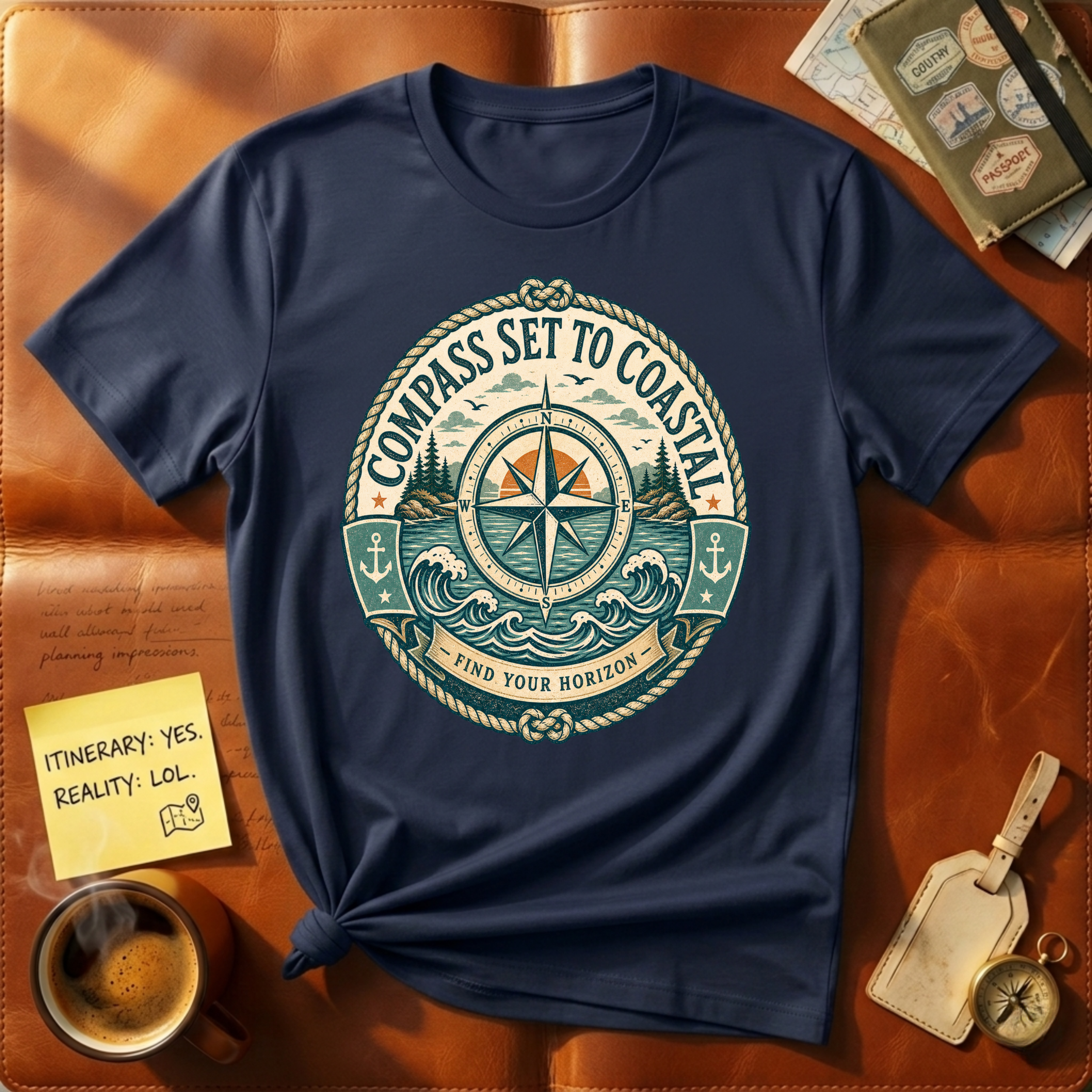 Compass Set To Coastal T-Shirt