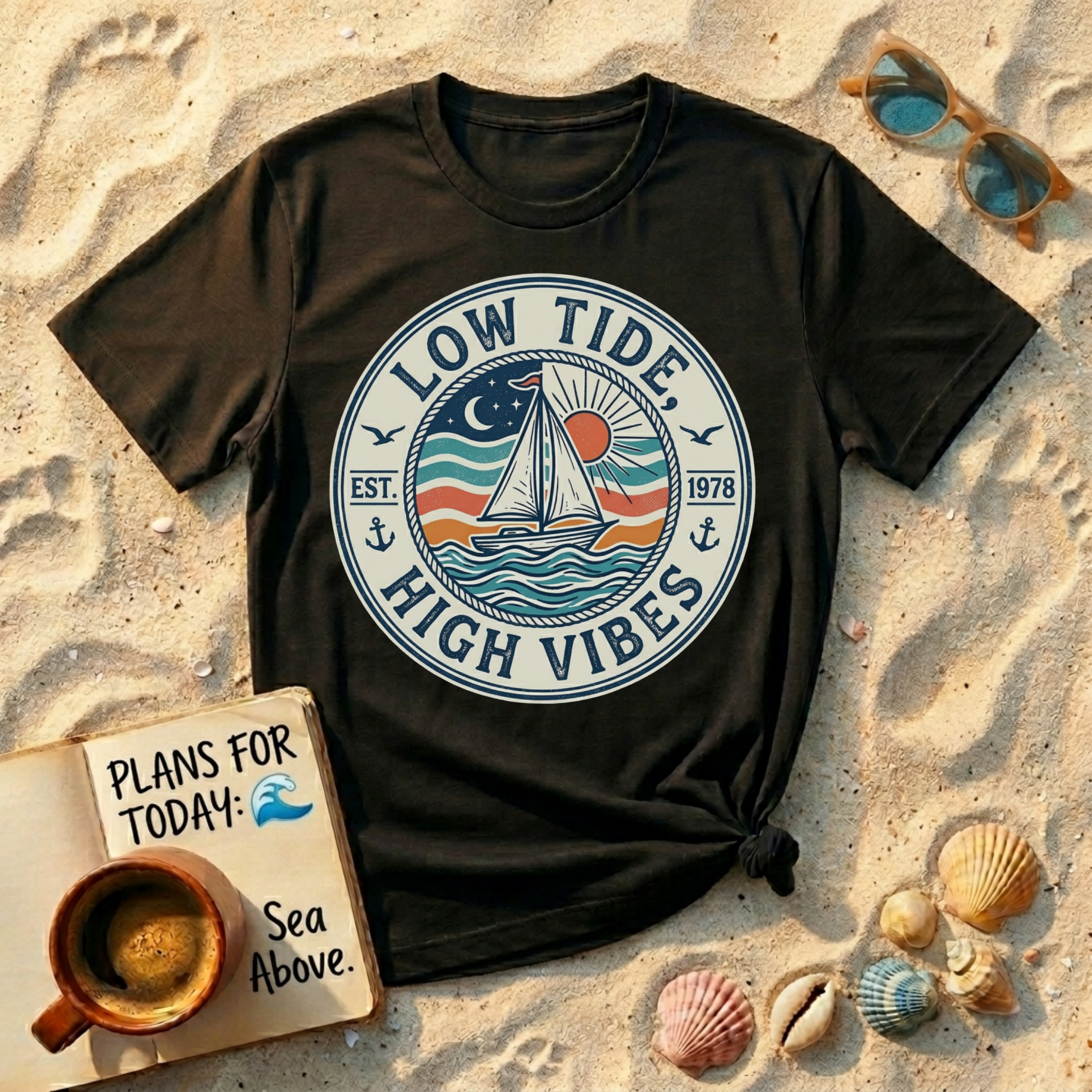 Low Tide High Vibes Vintage T-Shirt