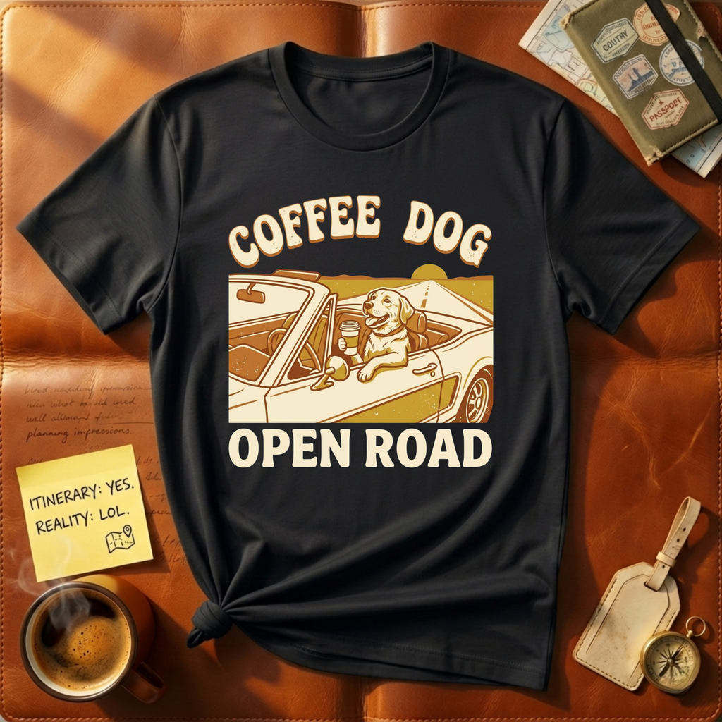 Coffee Dog Open Road T-Shirt