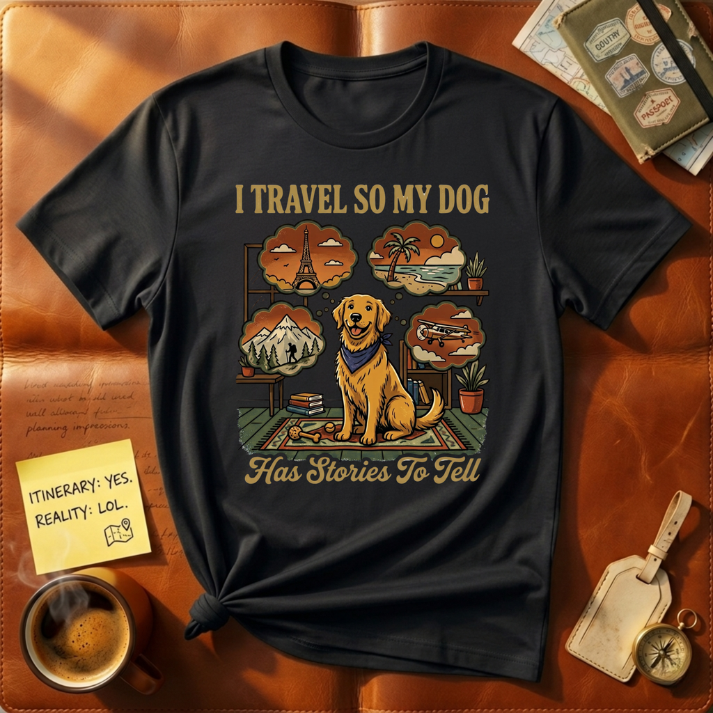 I Travel So My Dog  Has Stories To Tell T-Shirt