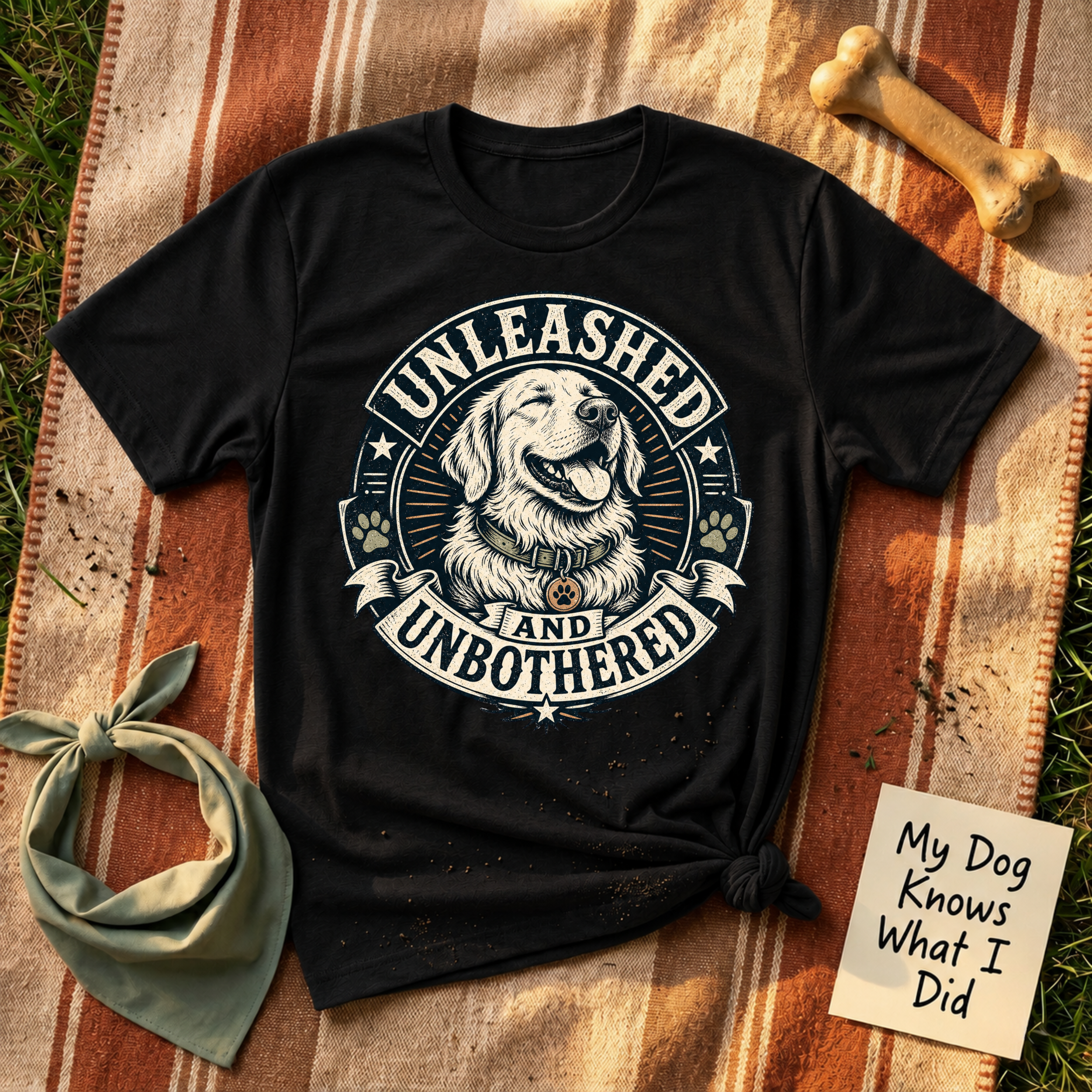 Unleashed and Unbothered Dog T-Shirt