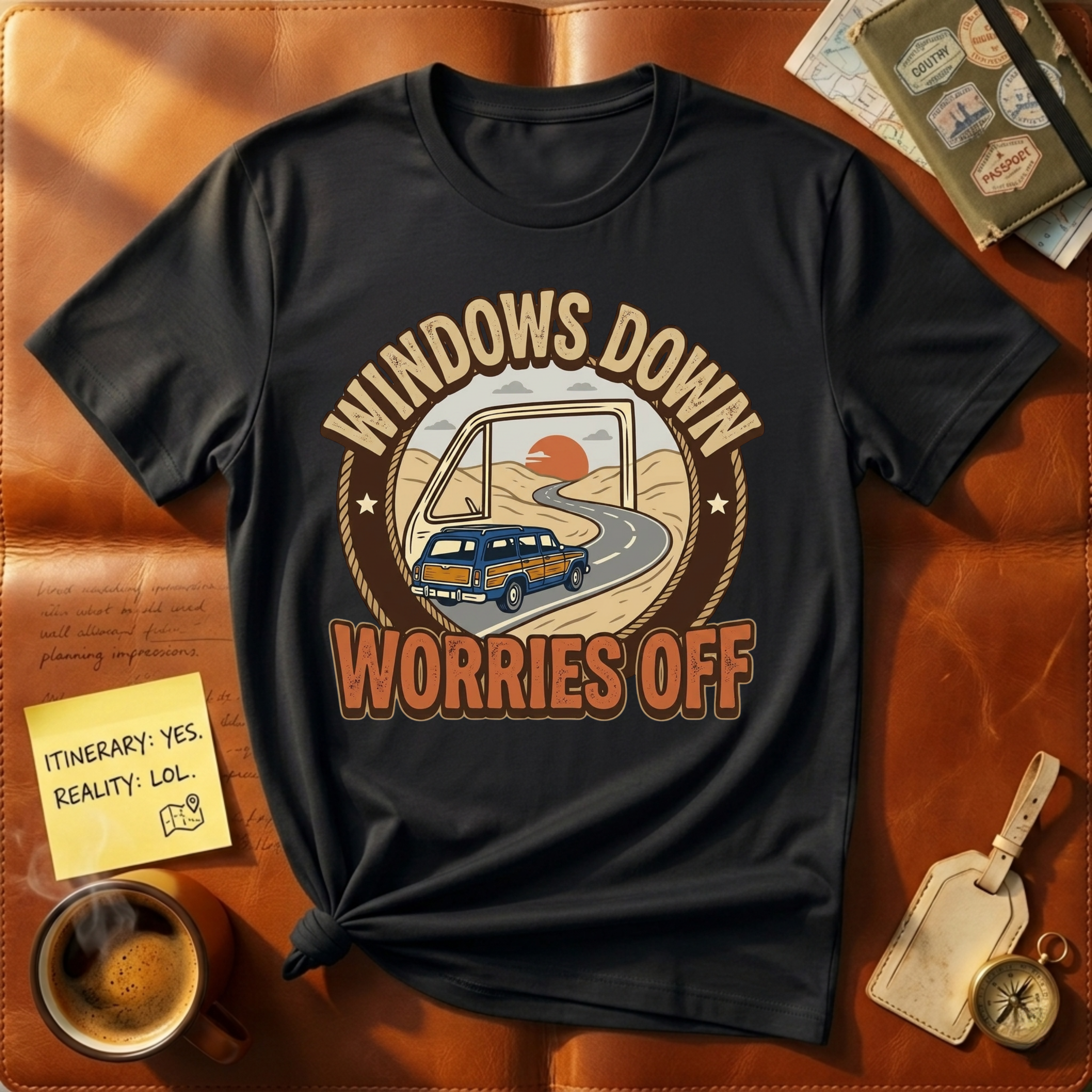 Windows Down Worries Off T-Shirt