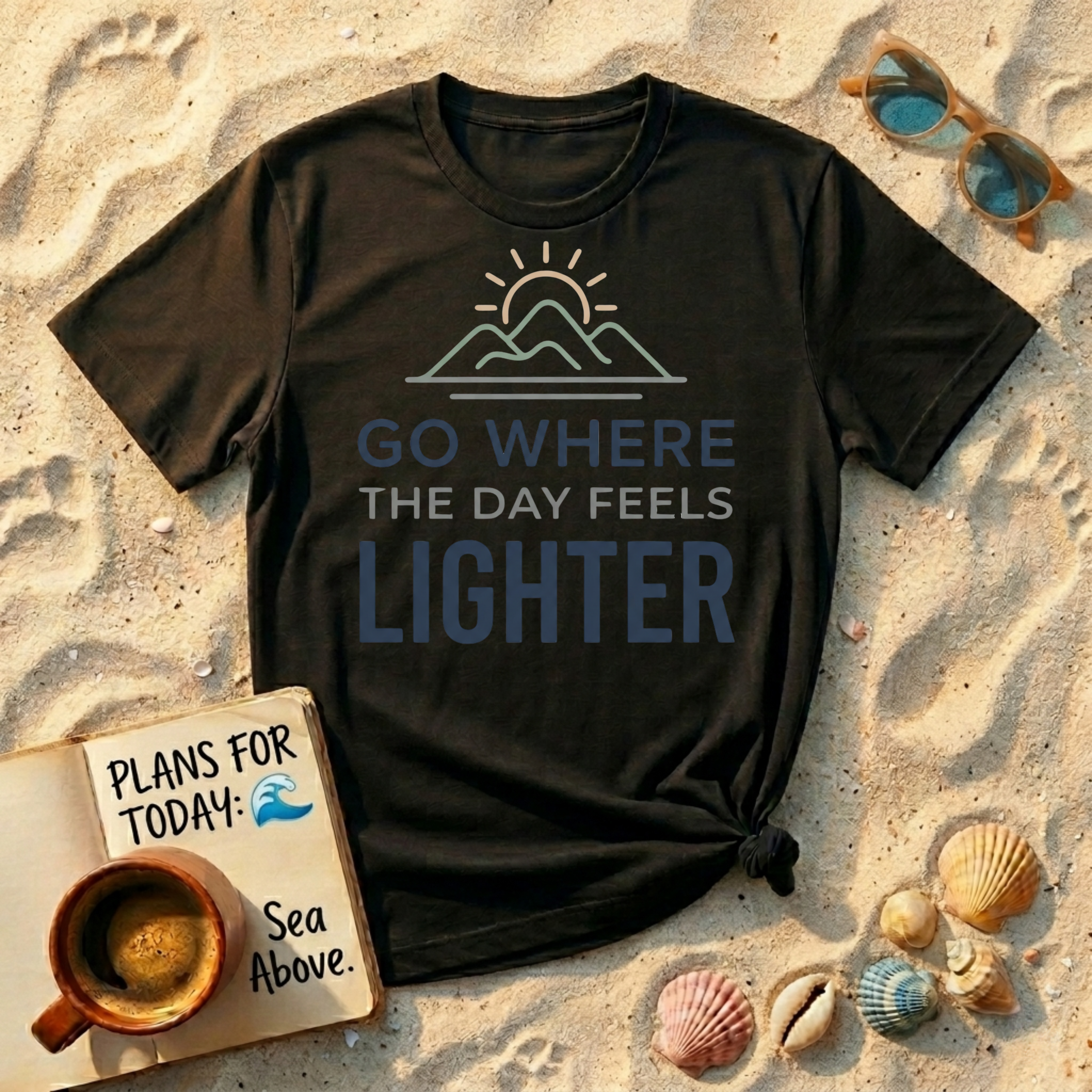 Go Somewhere the Day Feels Lighter T-Shirt