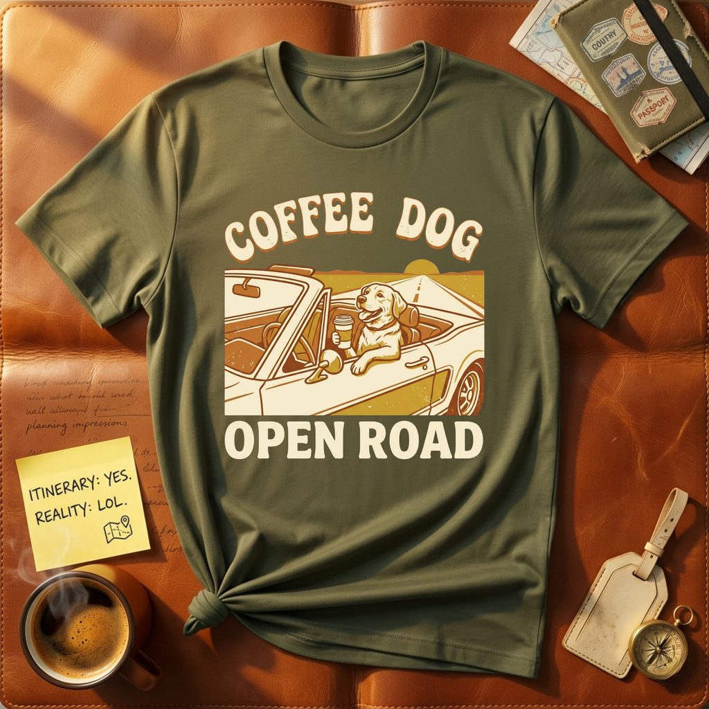 Coffee Dog Open Road T-Shirt