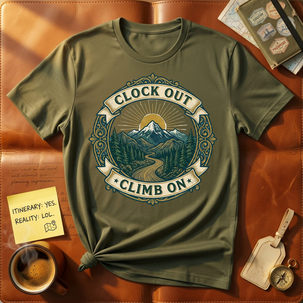 Clock Out Climb On T-Shirt