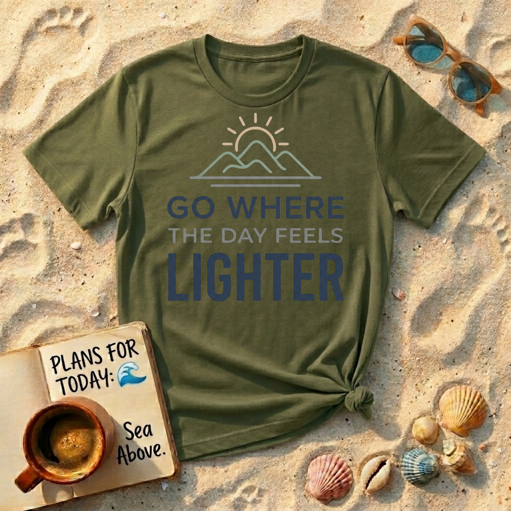 Go Somewhere the Day Feels Lighter T-Shirt