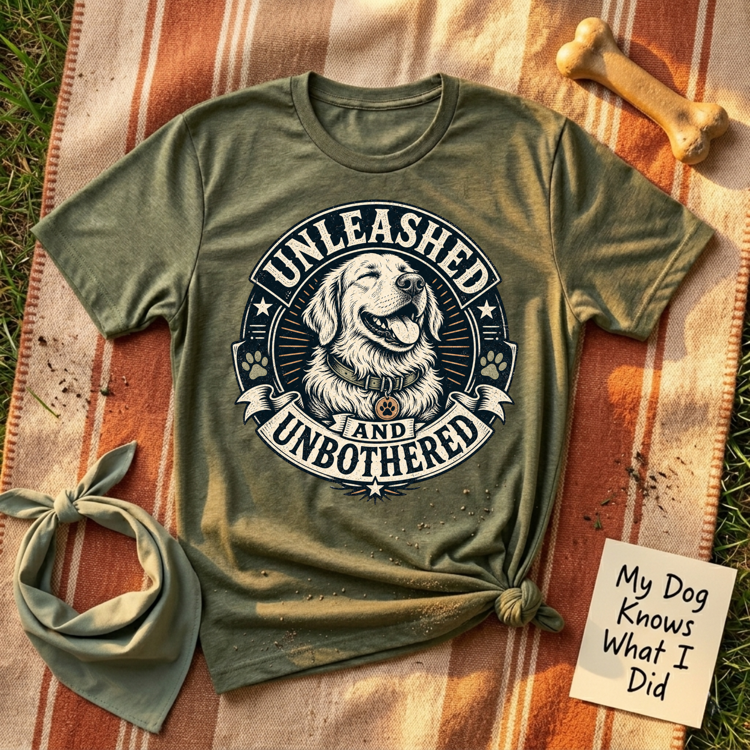 Unleashed and Unbothered Dog T-Shirt