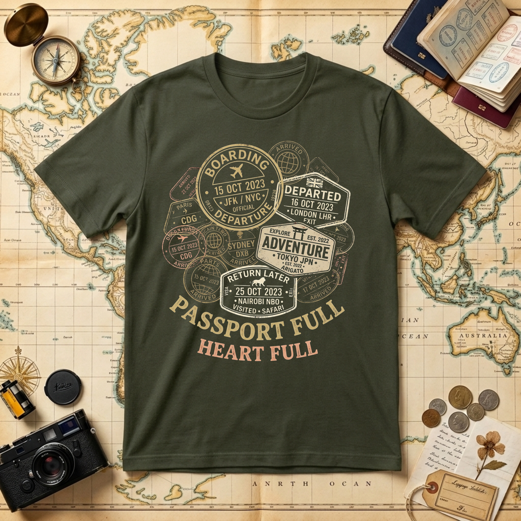 Passport Full Heart Full T-Shirt