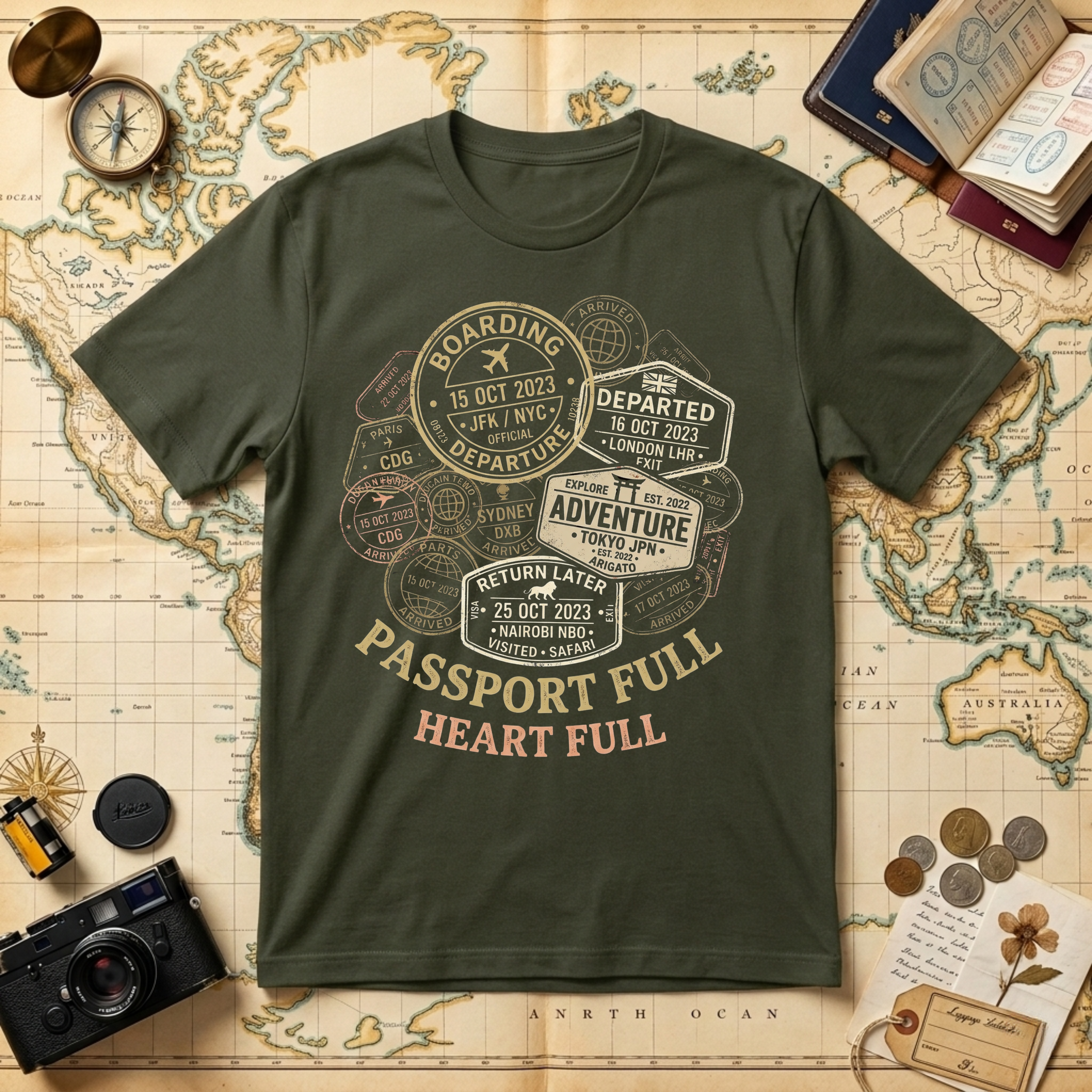 Passport Full Heart Full T-Shirt