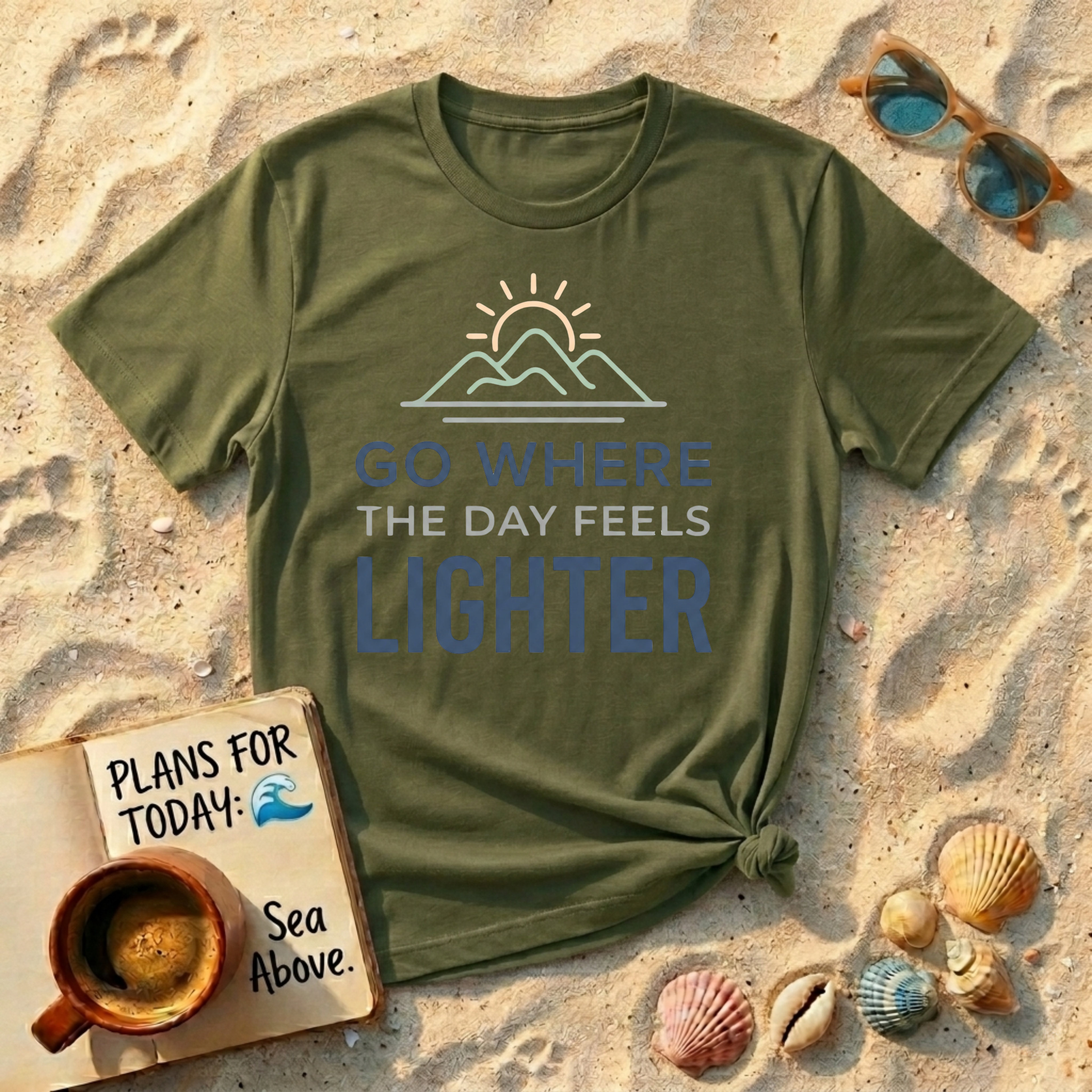 Go Somewhere the Day Feels Lighter T-Shirt