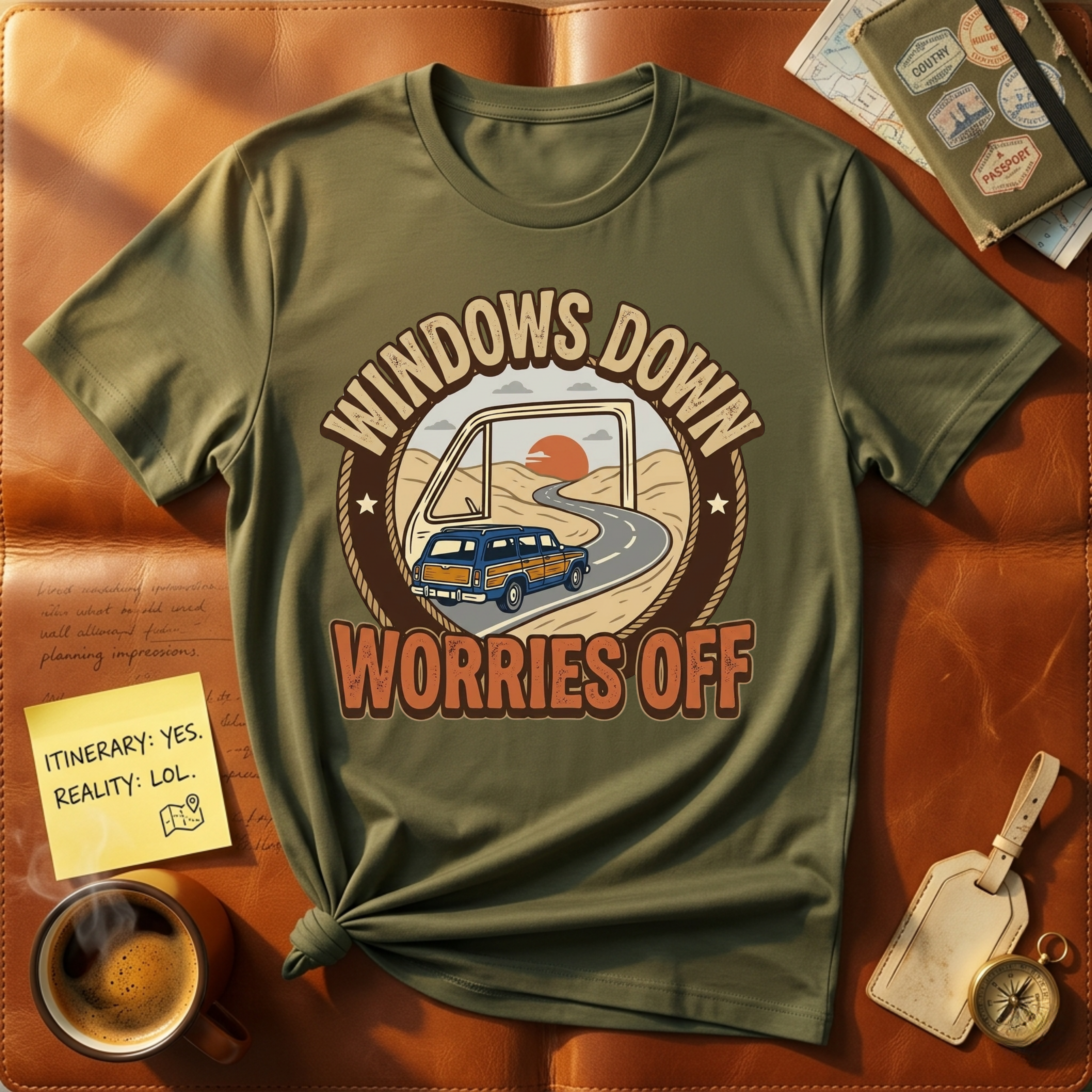 Windows Down Worries Off T-Shirt