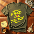 Coffee Dog Open Road Bold T-Shirt
