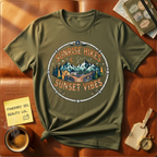 Sunrise Hikes Sunset Vibes T-Shirt