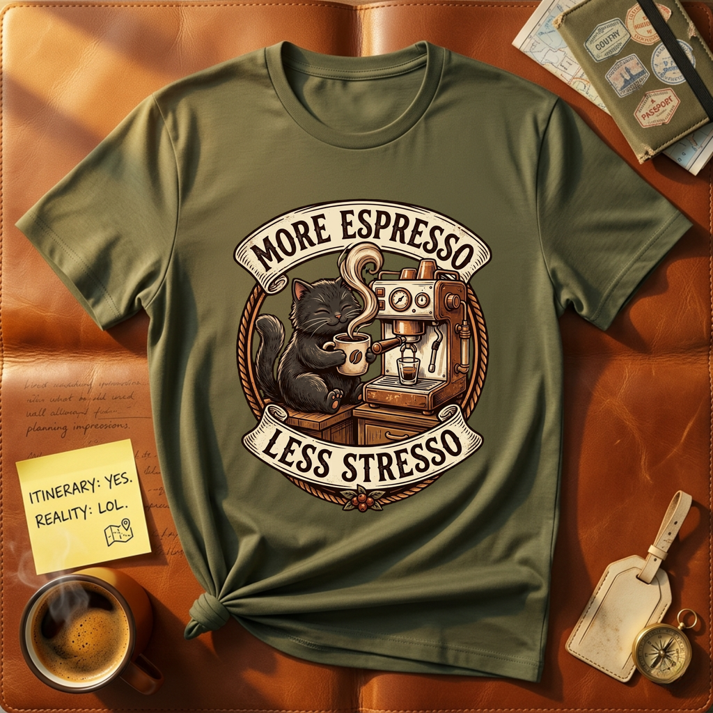 More Espresso Less Stresso T-Shirt