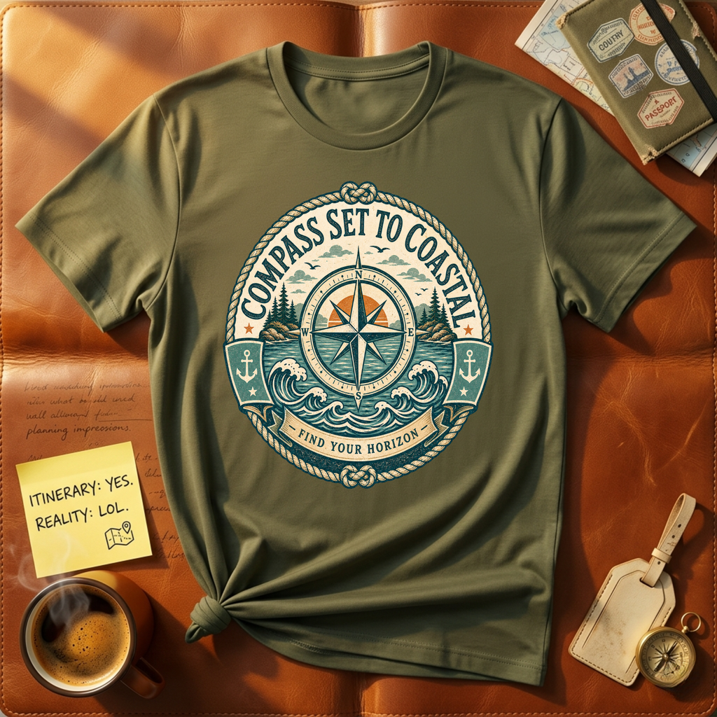 Compass Set To Coastal T-Shirt