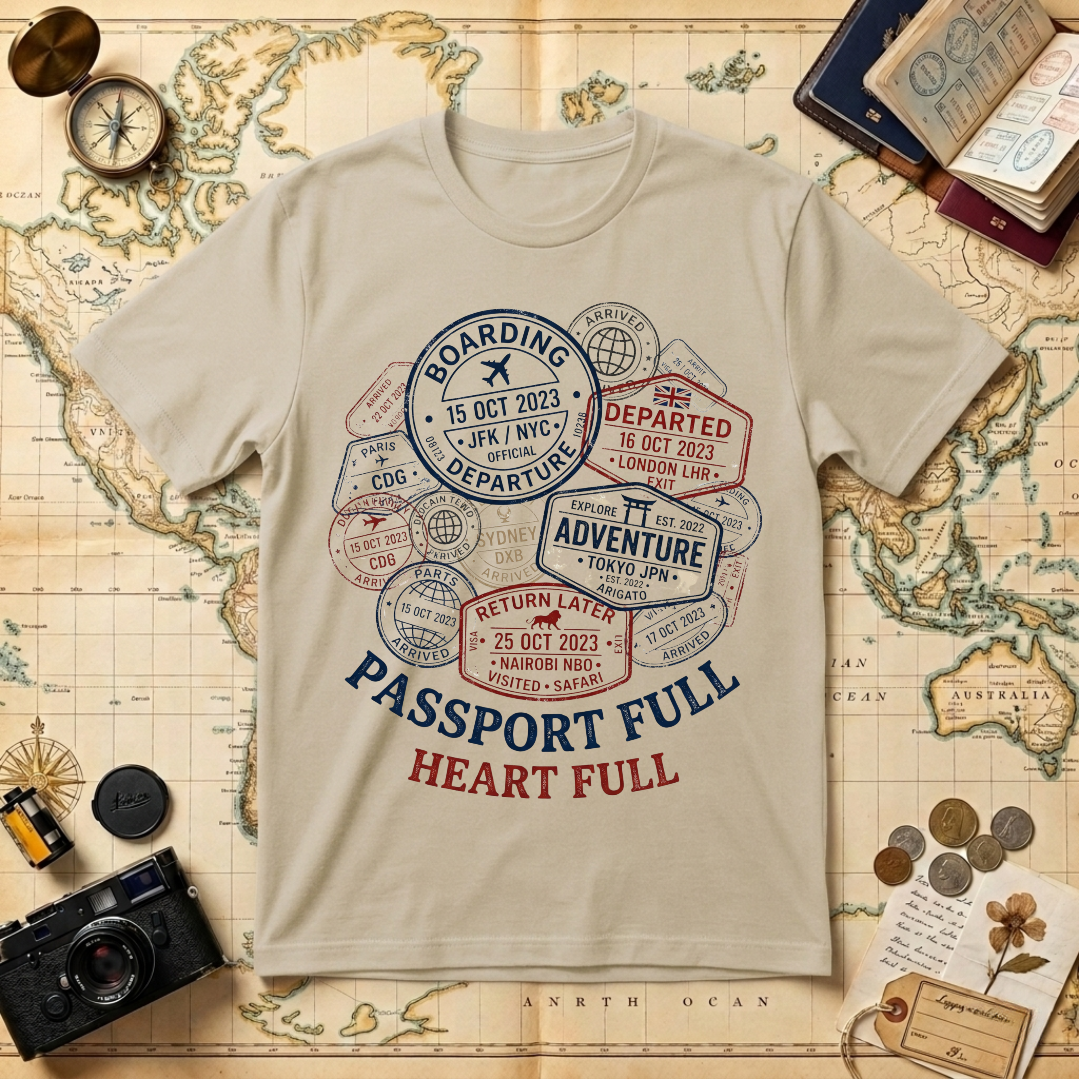 Passport Full Heart Full T-Shirt