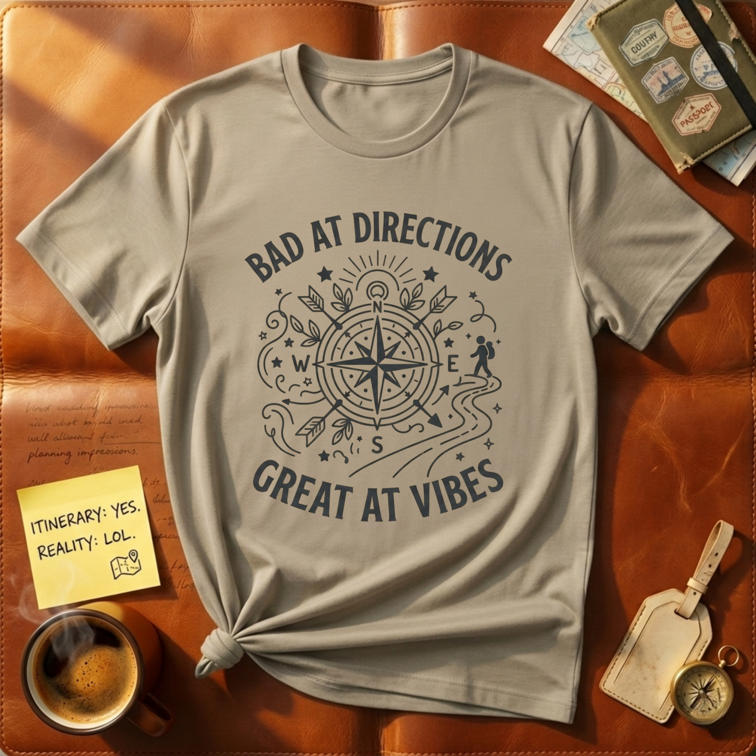Bad at Direction Great at Vibes T-Shirt