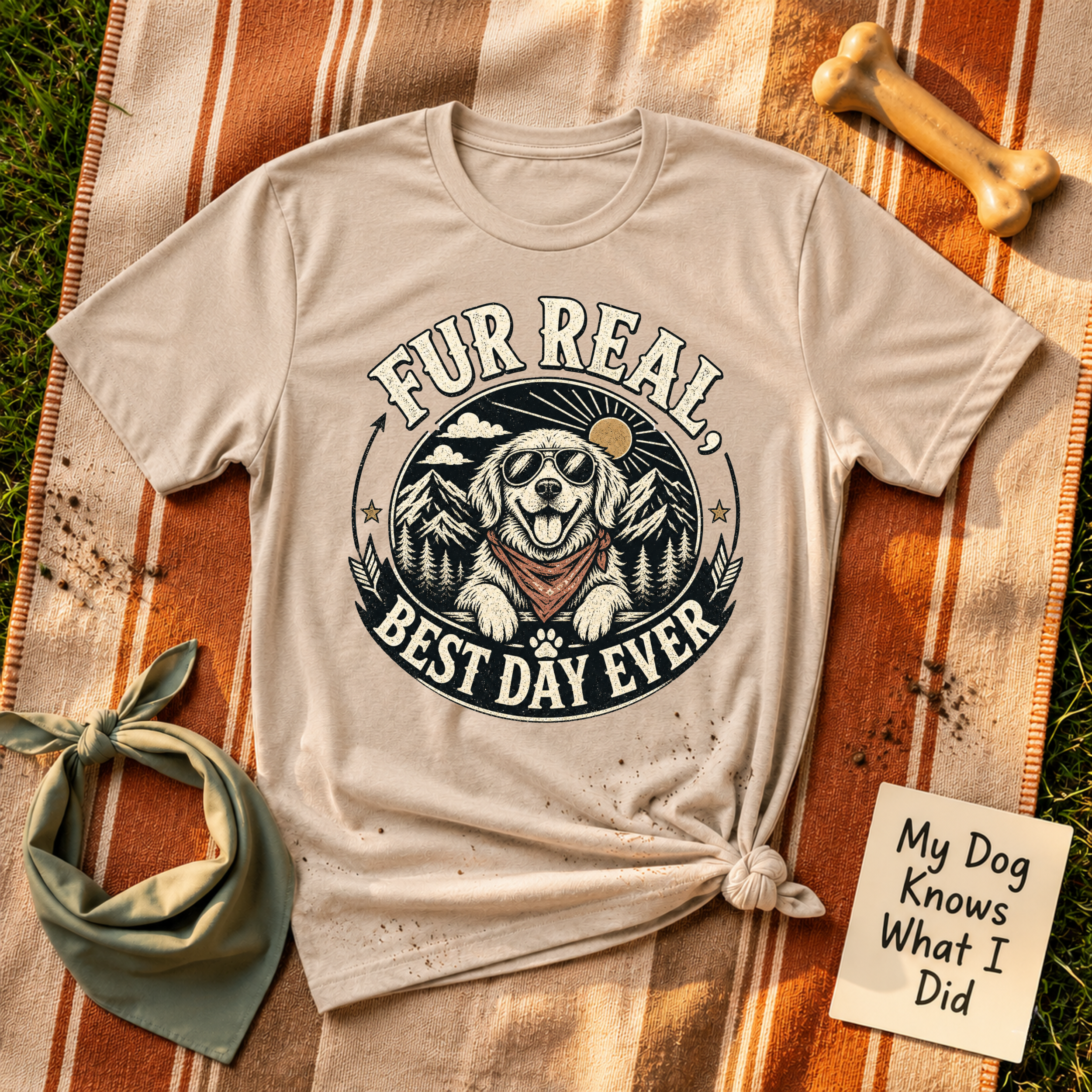 Fur Real Best Day Ever Dog T-Shirt