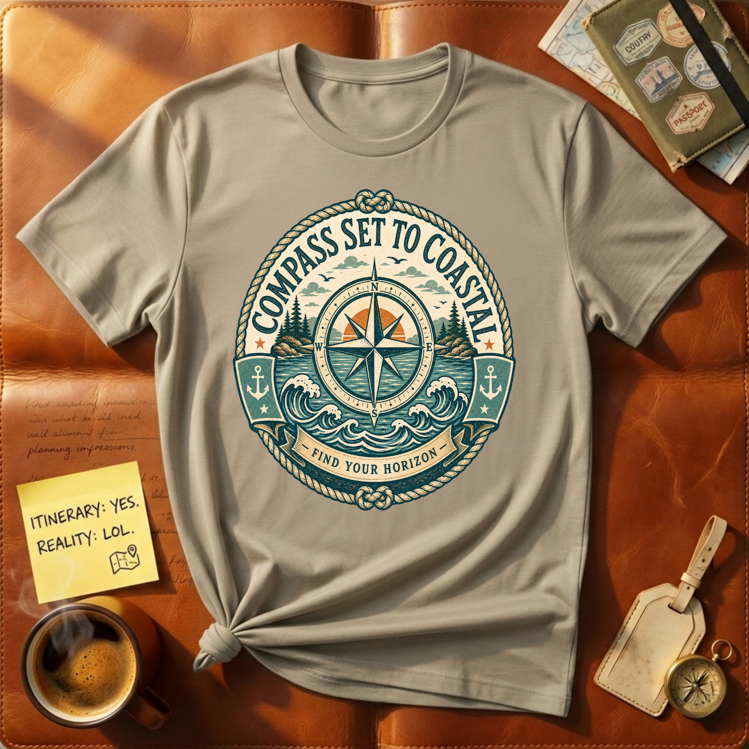 Compass Set To Coastal T-Shirt